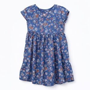 OshKosh B’gosh Blue Floral Cotton Dress Toddler Girl 4T